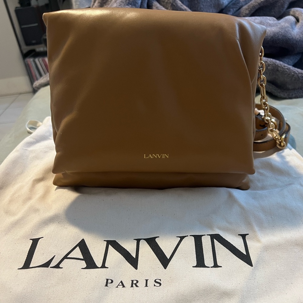 Lanvin Sugar Small Crossbody Ochre Nappa Leather
